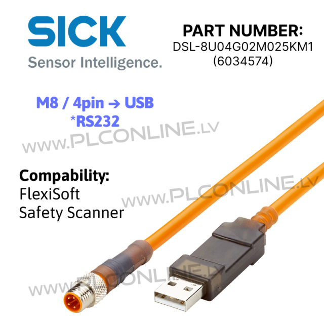 DSL-8U04G02M025KM1 - SICK USB FLEXISOFT